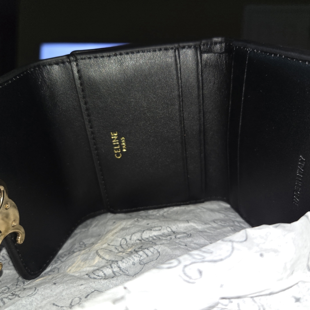 CELINE Compact wallet with coin Triomphe LIKE NEW!! - Picture 5 of 6